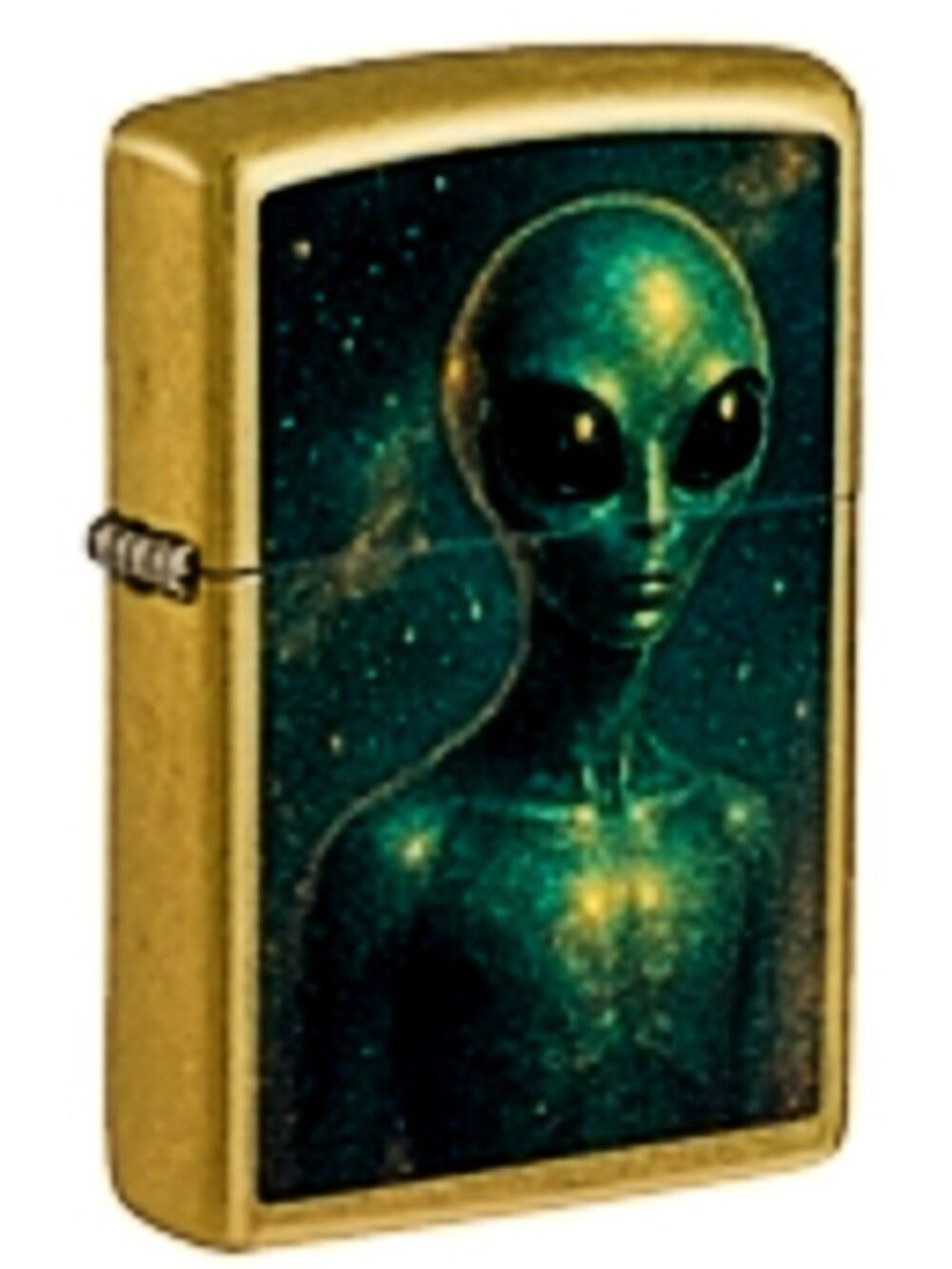 Cool  Terrestrial Alien Brass Zippo Lighter
